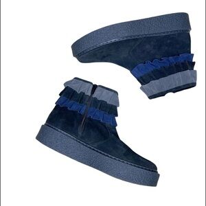 Sesto Meucci Suede Ruffle Bootie